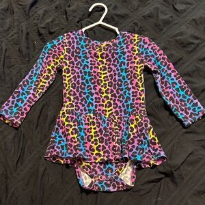 Colorful Leopard Print kids twirl dress